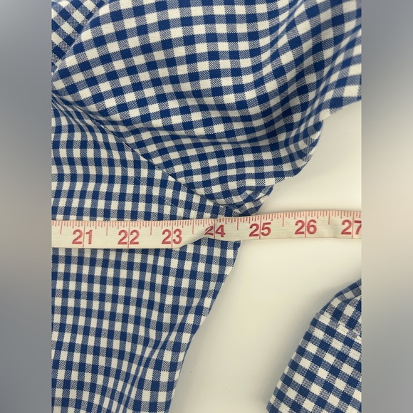 RALPH LAUREN MENS NAVY WHITE PLAID GINGHAM L/S BUTTON DOWN SHIRT L Classic Fit - Picture 7 of 9